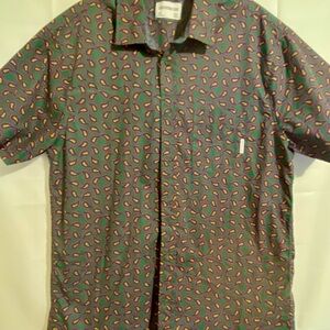 Men’s Sovereign Code Casual Green and Purple Button Down Shirt